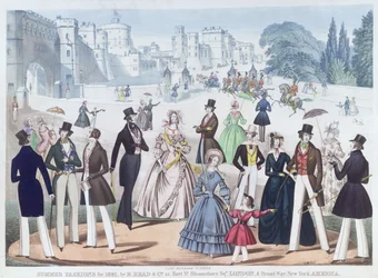 Sommermode für 1841: Vor Windsor Castle